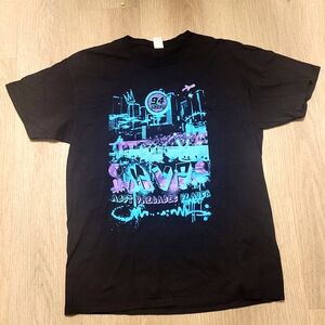 Fruit of the Loom Black Basketball Graphic T-Shirt Size L Y2K